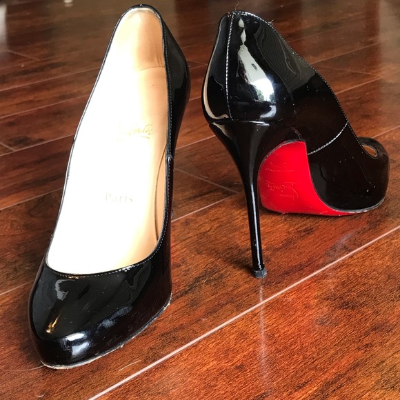 Christian Louboutin Shoes - CHRISTIAN LOUBOUTIN black patent heels SIZE 37.5
